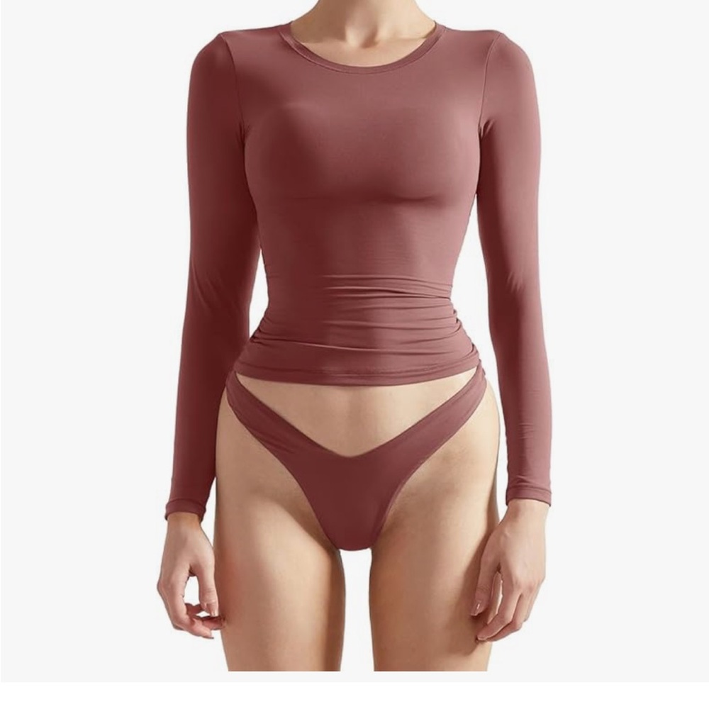 Long Sleeve Mauve Bodysuit